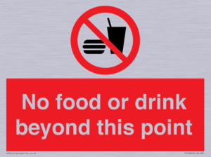 No food or drink beyond this point